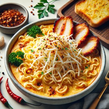 Cheese Chicken Spicy Ramen recepty